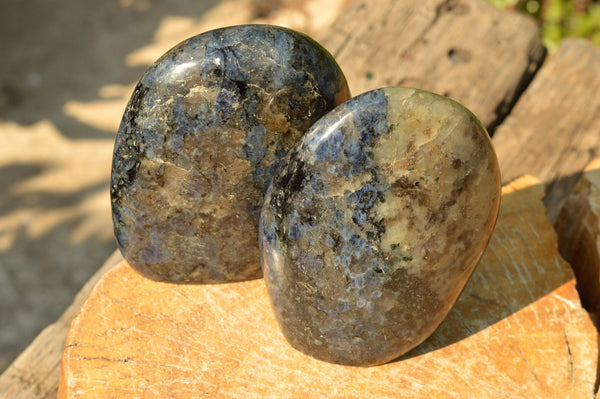 Polished Rare Iolite / Water Sapphire Standing Free Forms x 2 From