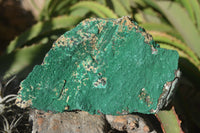 Natural Crystalline Malachite Specimens  x 2 From Congo