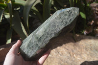 Polished Banded Green Fuchsite Quartz Points  x 2 From Madagascar