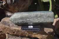 Polished Banded Green Fuchsite Quartz Points  x 2 From Madagascar