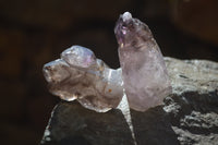 Natural Smokey Skeletal Amethyst Crystals  x 12 From Chiredzi, Zimbabwe