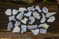 Natural Etched Blue Chalcedony Specimens x 59 From Nsanje, Malawi