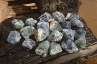 Natural Rough Watermelon Fluorite Cobbed Specimens  x 24 From Uis, Namibia