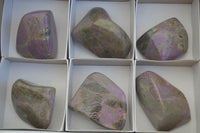 Polished Stichtite & Serpentine Standing Free Forms x 6 From Barberton, South Africa