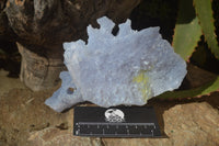 Natural Etched Blue Chalcedony Specimens  x 2 From Nsanje, Malawi