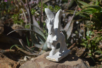 Polished White Marble Pegasus Carving x 1 From Zimbabwe