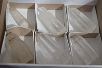 Polished Clear Quartz Points x 6 From Madagascar