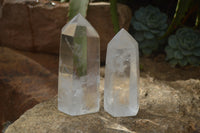 Polished Clear Quartz Points x 6 From Madagascar