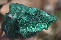 Natural Chatoyant Silky Malachite Specimens  x 3 From Kasompe, Congo