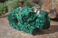 Natural Chatoyant Silky Malachite Specimens  x 3 From Kasompe, Congo