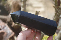 Polished Black Basalt Points  x 3 From Madagascar