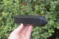 Polished Black Basalt Points  x 3 From Madagascar