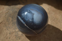 Polished Banded Agate Spheres  x 2 From West Coast, Madagascar