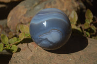 Polished Banded Agate Spheres  x 2 From West Coast, Madagascar