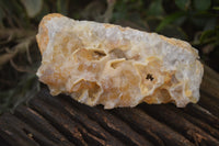 Natural Golden Limonite Quartz Clusters x 6 From Zambia