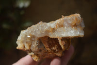 Natural Golden Limonite Quartz Clusters x 6 From Zambia