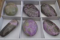 Polished Stichtite & Serpentine Galet / Palm Stones x 6 From Barberton, South Africa