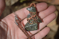 Polished Copper Wire Wrapped Leopardstone Eagle Pendants  x 6 From Zimbabwe