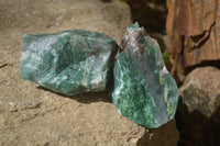 Natural Green Jade Cobbed Specimens x 12 From Swaziland