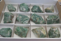 Natural Green Jade Cobbed Specimens x 12 From Swaziland