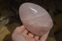 Polished Rose Quartz Standing Free Forms x 3 From Madagascar