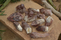 Natural Red Hematoid Quartz Specimens x 12 From Karoi, Zimbabwe