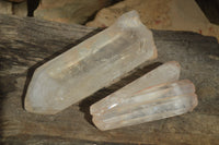 Natural Large Clear Quartz Crystals  x 2 From Madagascar