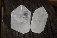 Polished Clear Quartz Points x 3 From Madagascar