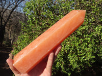 Polished Large Orange Twist Calcite Tower x 1 From Maevantanana, Madagascar