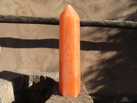 Polished Large Orange Twist Calcite Tower x 1 From Maevantanana, Madagascar