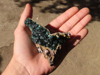 Natural Rare Ball Malachite On Drusy Quartz & Dolomite Specimens x 2 From Congo