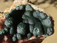 Natural Rare Ball Malachite On Drusy Quartz & Dolomite Specimens x 2 From Congo