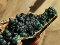 Natural Rare Ball Malachite On Drusy Quartz & Dolomite Specimens x 2 From Congo