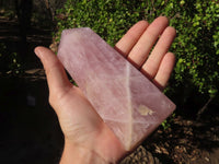 Polished Rose Quartz Points x 2 From Madagascar