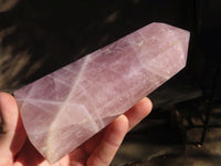 Polished Rose Quartz Points x 2 From Madagascar