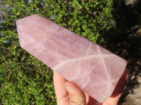 Polished Rose Quartz Points x 2 From Madagascar