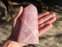 Polished Rose Quartz Points x 2 From Madagascar