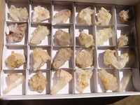 Natural White Phantom Quartz Specimens  x 24 From Madagascar