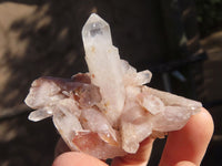 Natural White Phantom Quartz Specimens  x 24 From Madagascar