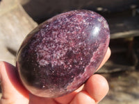 Polished Purple Lepidolite Eggs  x 6 From Zimbabwe