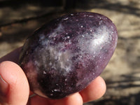 Polished Purple Lepidolite Eggs  x 6 From Zimbabwe