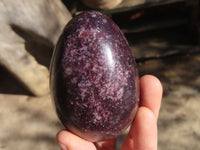 Polished Purple Lepidolite Eggs  x 6 From Zimbabwe