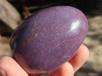 Polished Purple Lepidolite Eggs  x 6 From Zimbabwe