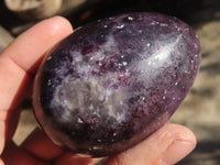 Polished Purple Lepidolite Eggs  x 6 From Zimbabwe