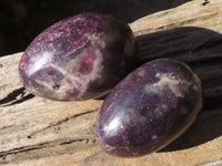 Polished Purple Lepidolite Eggs  x 6 From Zimbabwe