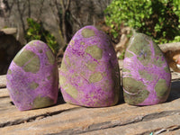 Polished Stichtite & Serpentine Standing Free Forms x 6 From Barberton, South Africa