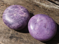 Polished Purple Lepidolite Galets  x 6 From Zimbabwe