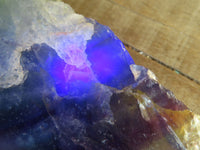 Polished One Side Polished Watermelon Fluorite Pieces  x 3 From Uis, Namibia