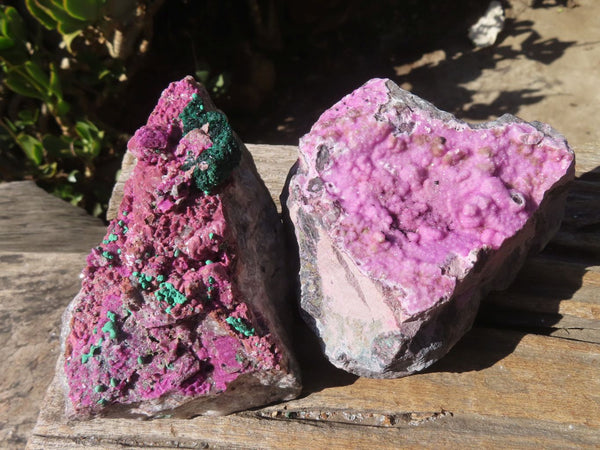 Natural Pink Salrose Cobaltion Dolomite Specimens  x 2 From Kakanda, Congo