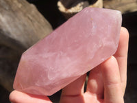 Polished Double Terminated Rose Quartz Points x 4 From Antsirabe, Madagascar